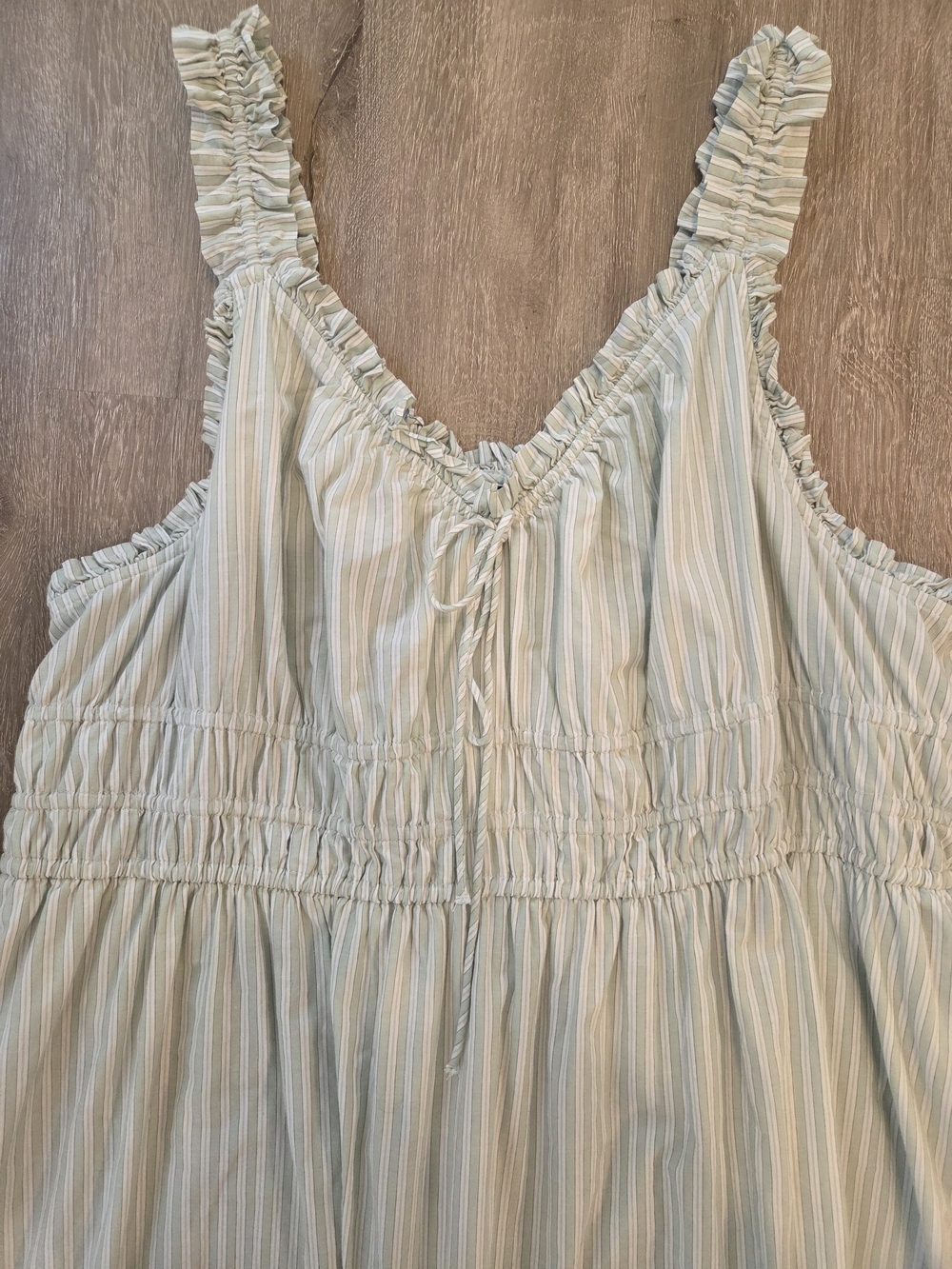 Old Navy Light green and White Striped Midi Sundress - Picture 2 of 4